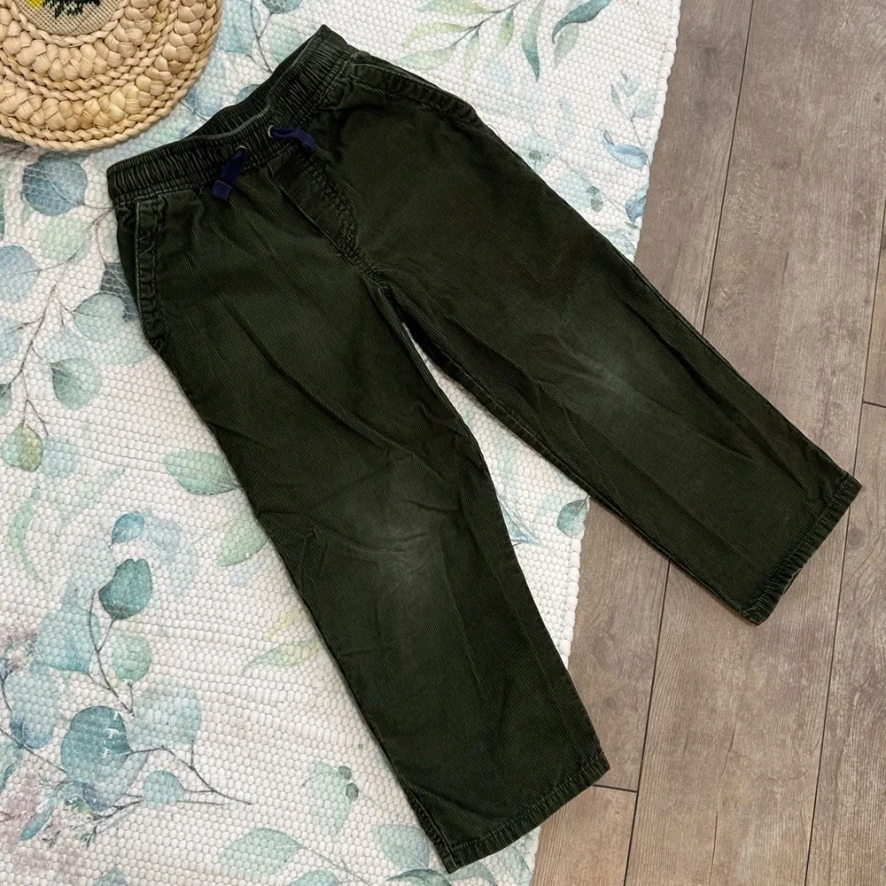 Hanna Andersson Boys Forest Green Corduroy Cord Pants Size 110 (5)